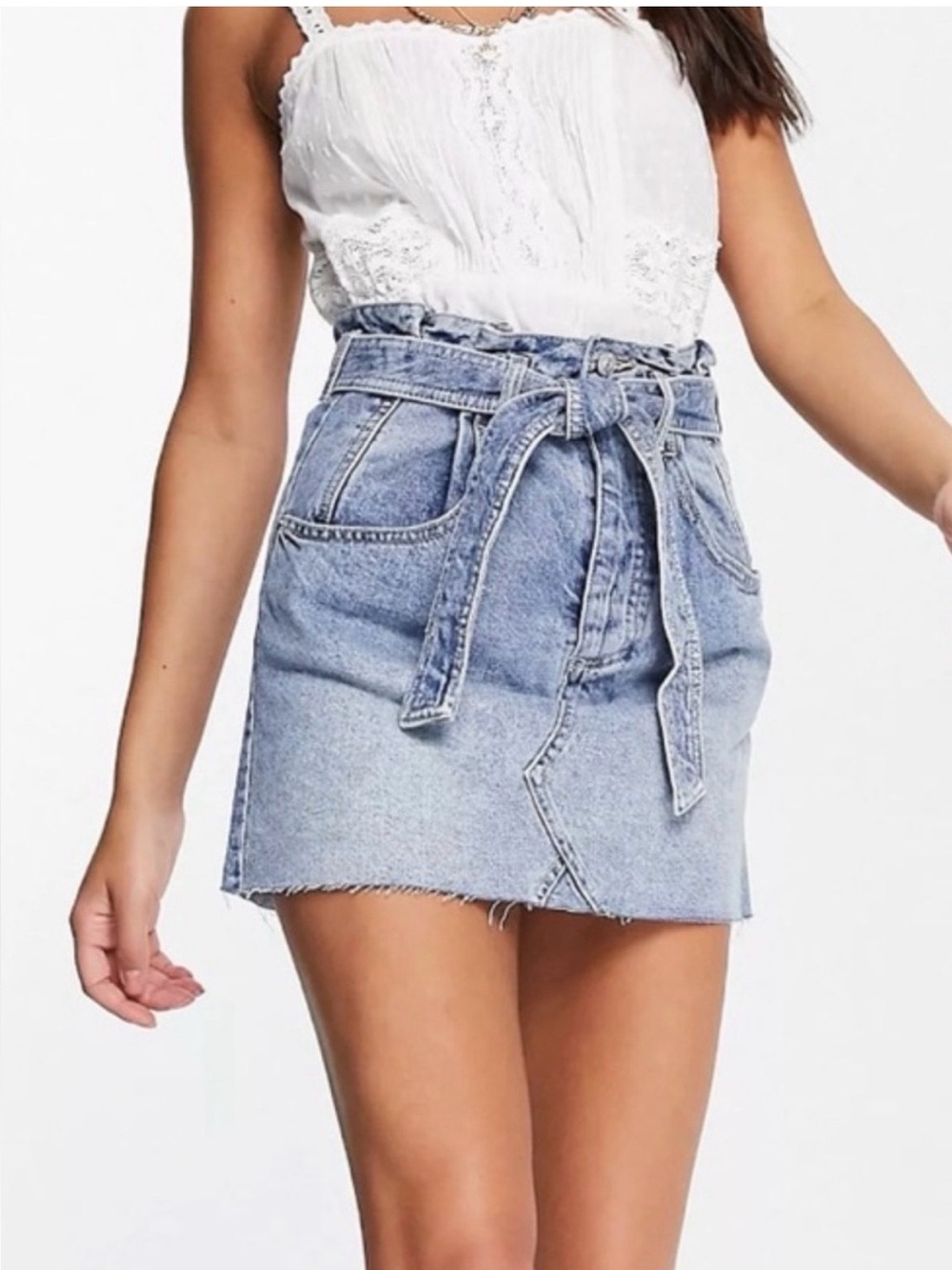 Free People denim skirt